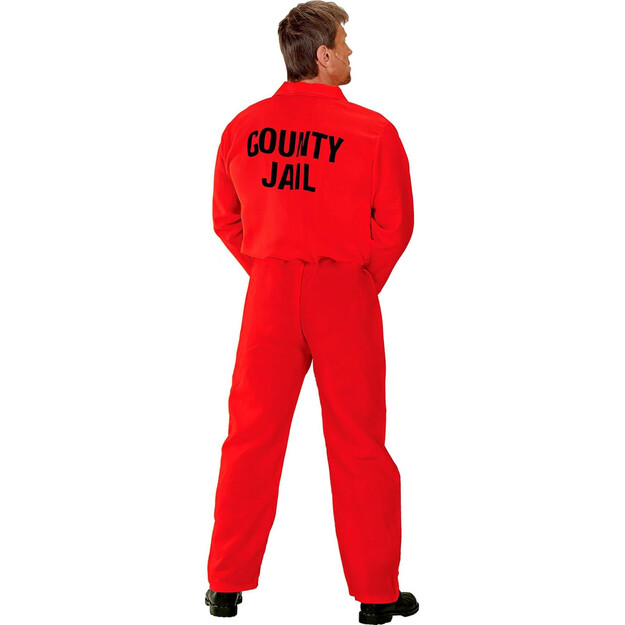 Vīriešu izteiksmīgais cietumnieka kostīms: izceļieties spilgti sarkanā!